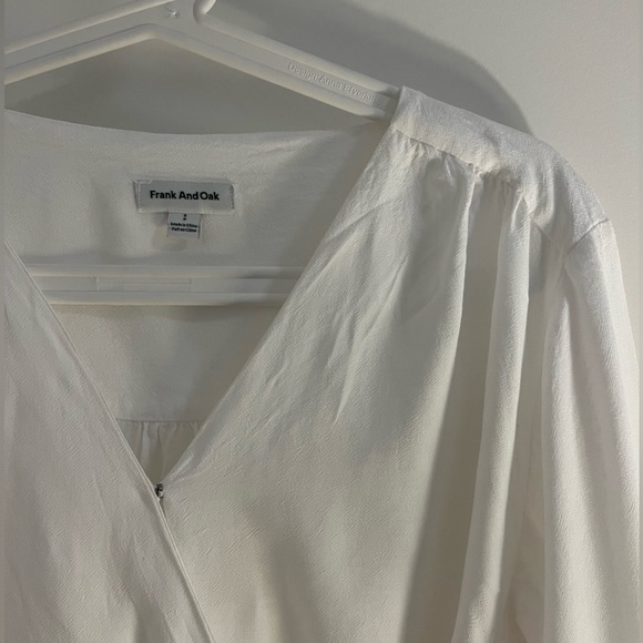 Frank and Oak White Wrap Top - Picture 3 of 9